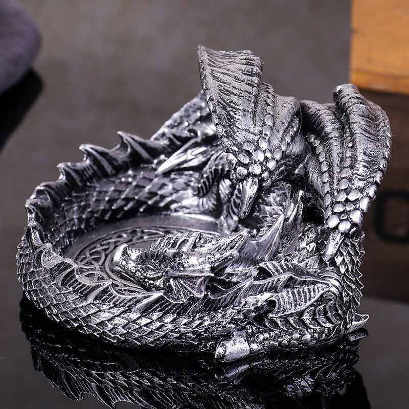 Cendrier en forme de dragon - figurine decorative originale pour fumeur