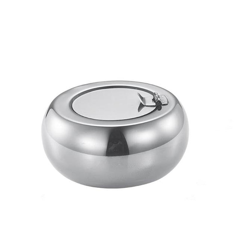 Inox argenté brossé - cendrier balcon extérieur