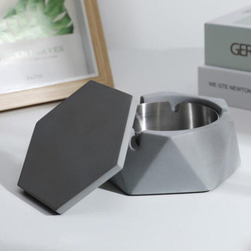 Cendrier extérieur béton design sablé - packaging