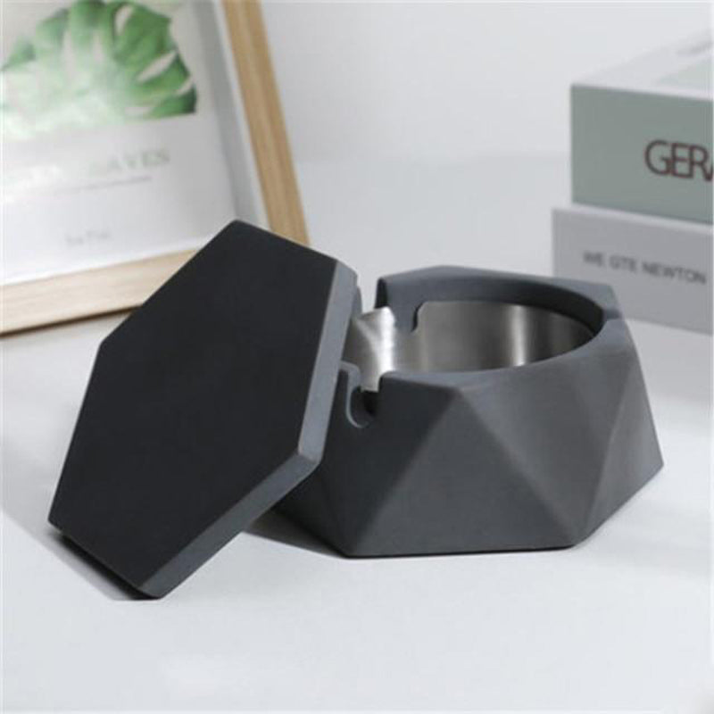 Cendrier extérieur béton design brut - vue principale