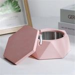 Cendrier Extérieur en Béton Rose Pâle