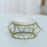 Cendrier Extérieur de Table Design Losanges Dorés