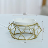 Cendrier Extérieur de Table Design Losanges Dorés
