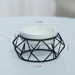 Cendrier Extérieur de Table Design Losanges Noirs