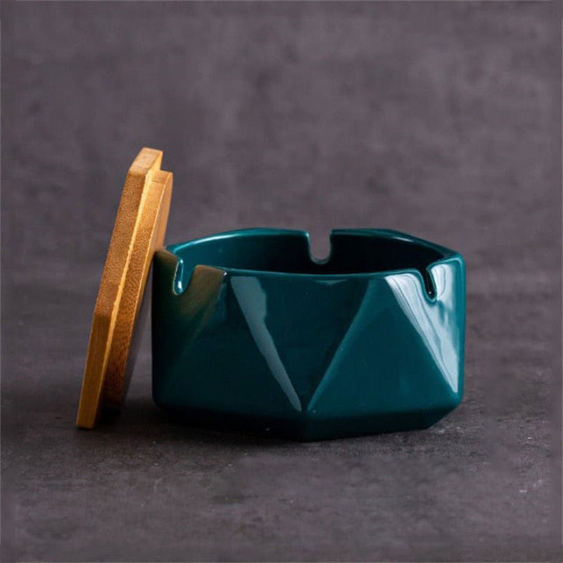Céramique verte - cendrier extérieur design