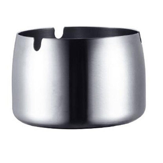 Cendrier de table en acier inoxydable poli - accessoire fumeur moderne et hygienique