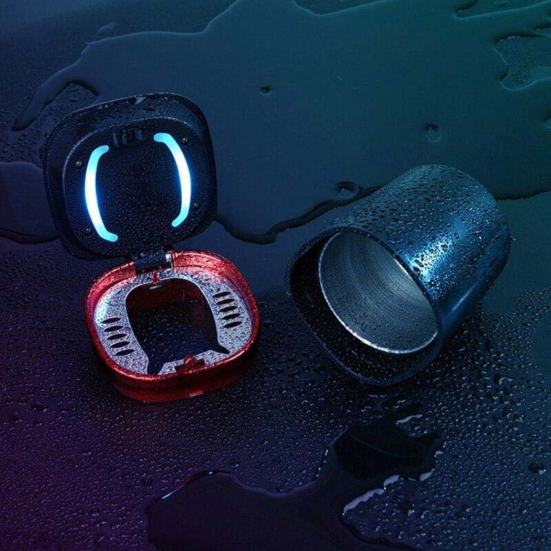 Cendrier LED pour voiture avec eclairage bleu - accessoire auto pour fumeur