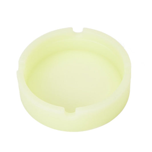 Résine translucide blanche - cendrier lumineux LED allumé en terrasse