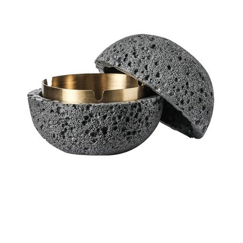 Béton gris - cendrier lune taille S