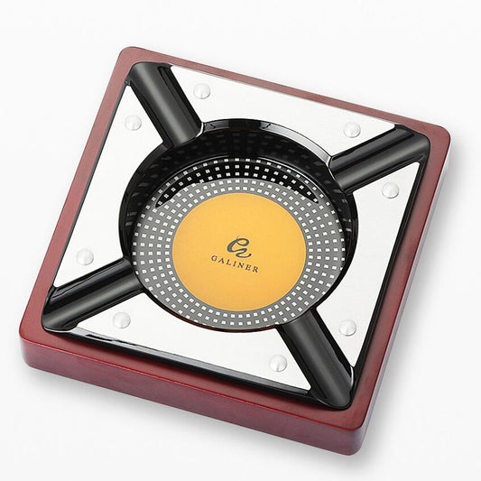 Cendrier de luxe pour cigares en bois de sequoia massif - accessoire fumeur premium