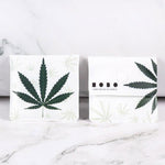 Cendrier Pochette Souple Feuille de Cannabis Verte