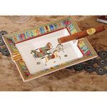Cendrier en Porcelaine Chevaux 19,5 x 15
