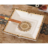 Cendrier en Porcelaine Ornements 19,5 x 19,5