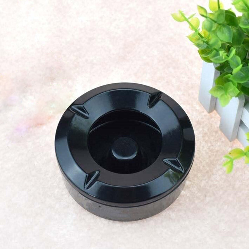 Plastique gris - cendrier de table extérieur vue de dessus