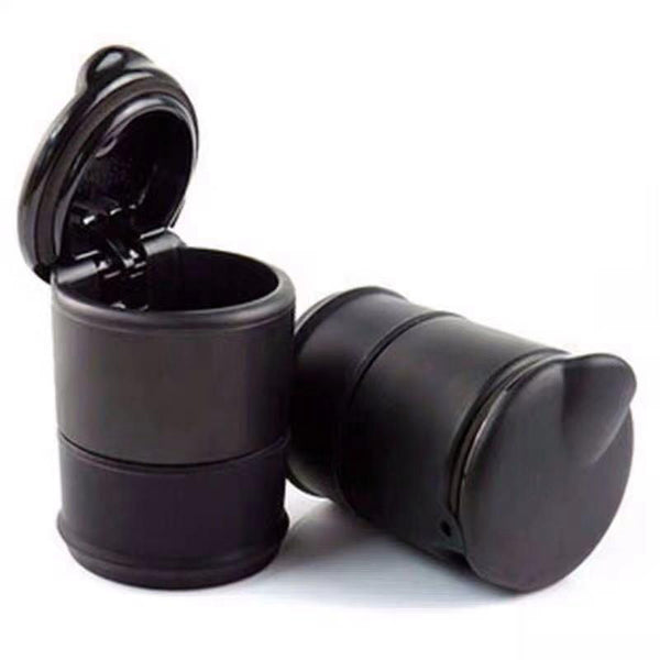 Cendrier poussoir noir metal anti-odeur anti-fumee