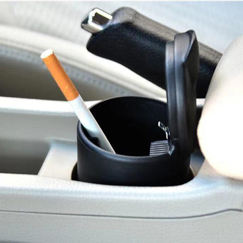 Cendrier voiture avec cigarette - encoche de maintien visible