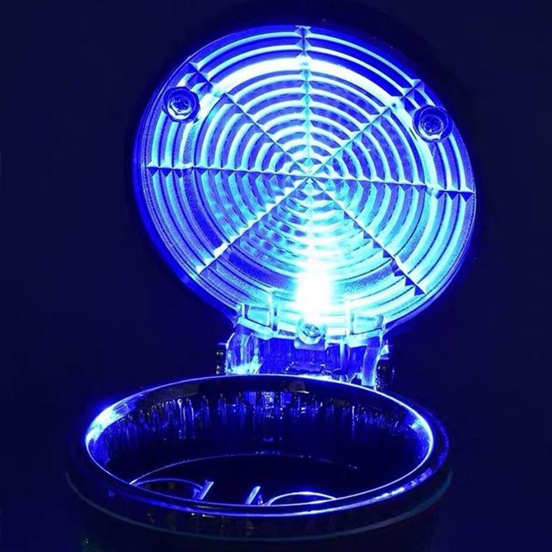 Cendrier lumineux voiture LED bleu - vue 4